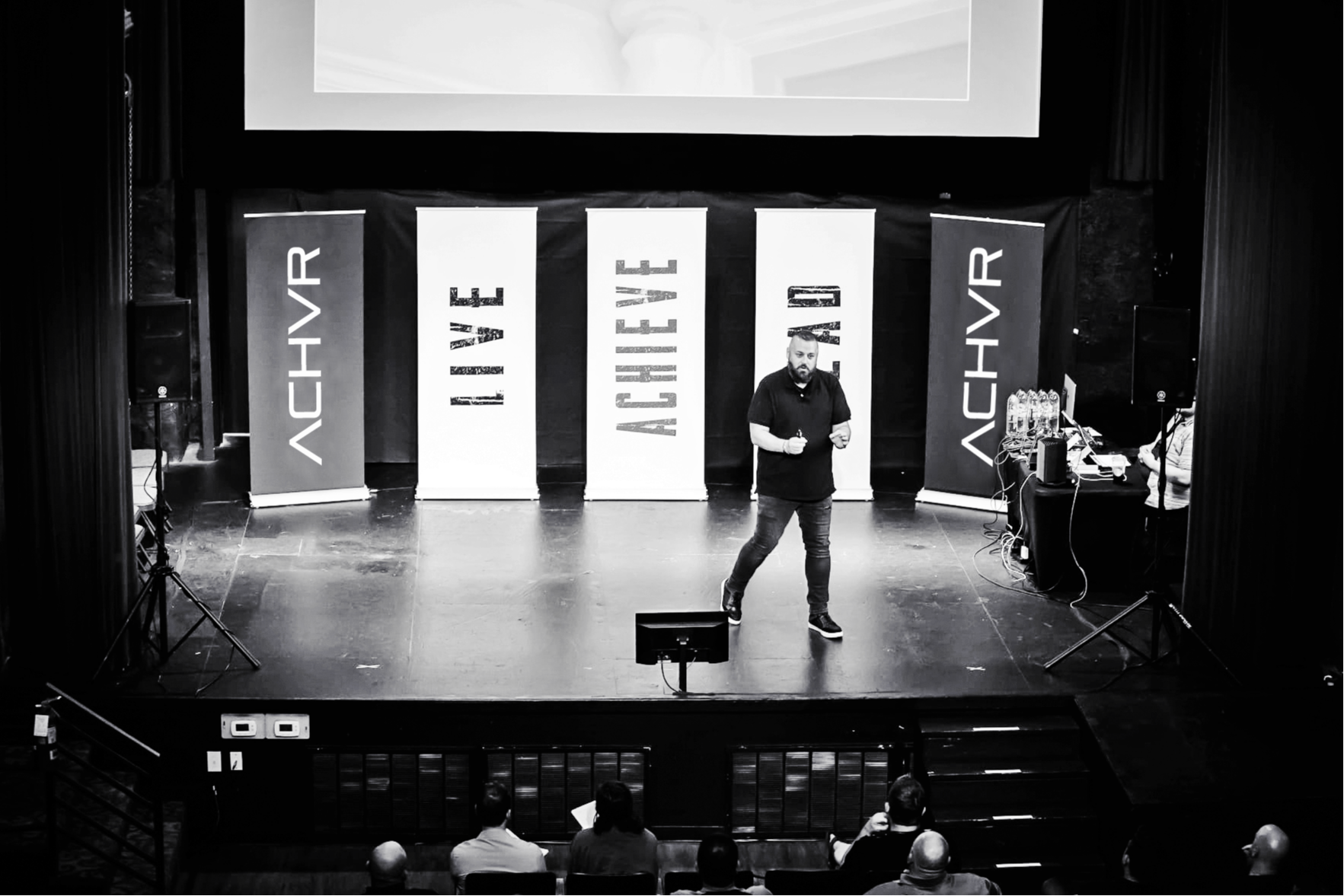 JohnMichael Morgan speaking to an audience